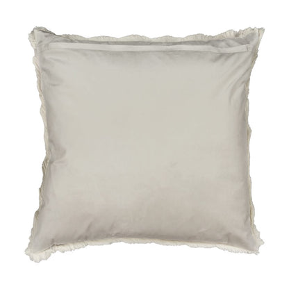 60cm Wave Faux Fur Cushion - Taupe