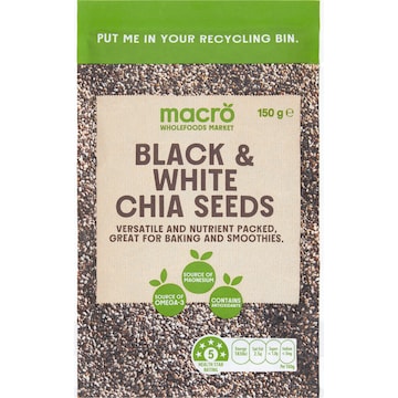 Macro Chia Seed Black & White 150g