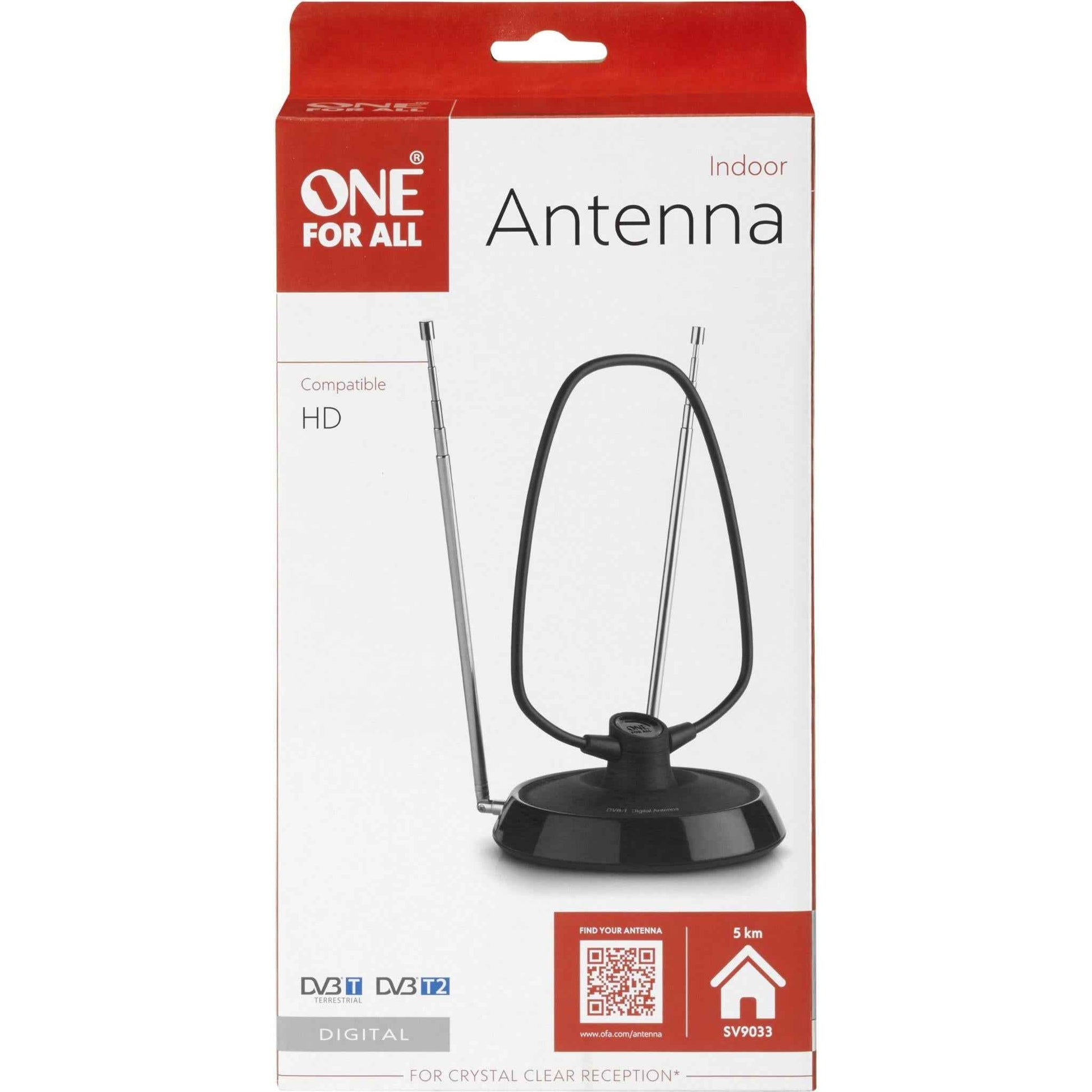 One for All Non-Amplified Indoor DVB-T and DAB Antenna