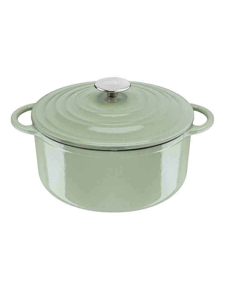 Lov Cast Iron Lichen Stewpot with Lid 25cm/5L in Green