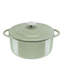 LOV Cast Iron Lichen Stewpot With lid 29cm/7.4L in Green