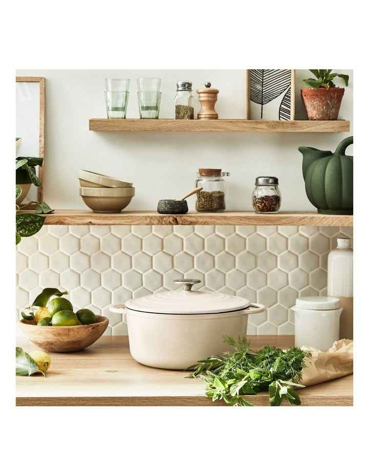 Lov Cast Iron Stewpot W/lid 29cm/7.4L in Beige