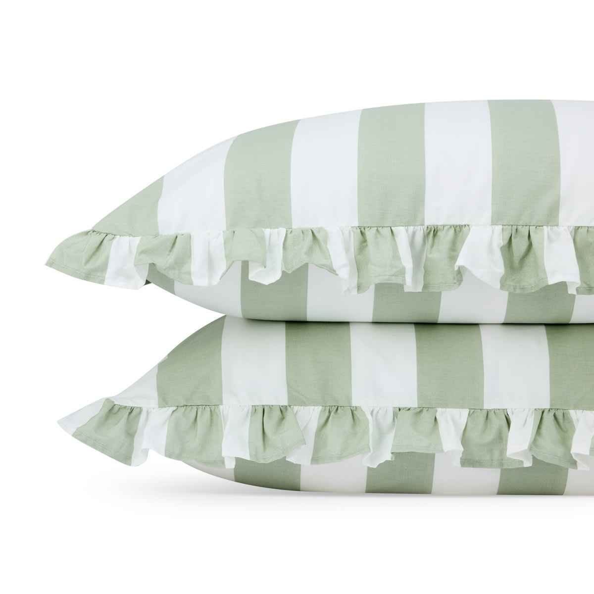 250 Thread Count Cotton Ruffle Sheet Set - Queen Bed, Sage