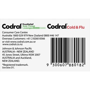 Codral Plus Cold & Flu Tablets & Sore Throat Lozenges 32 pack