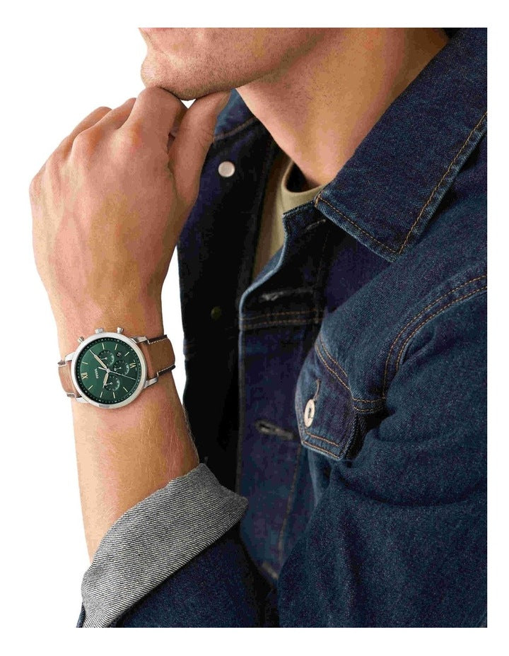Neutra Chronograph Watch in Green/Brown