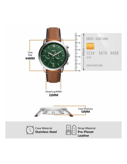 Neutra Chronograph Watch in Green/Brown