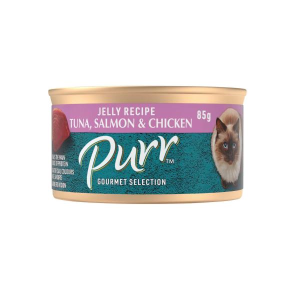 PURR CAT FOOD FLAKE TUNA SALMON JELLY