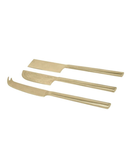 Novaro Cheese Knife Set 3 Piece in Gold