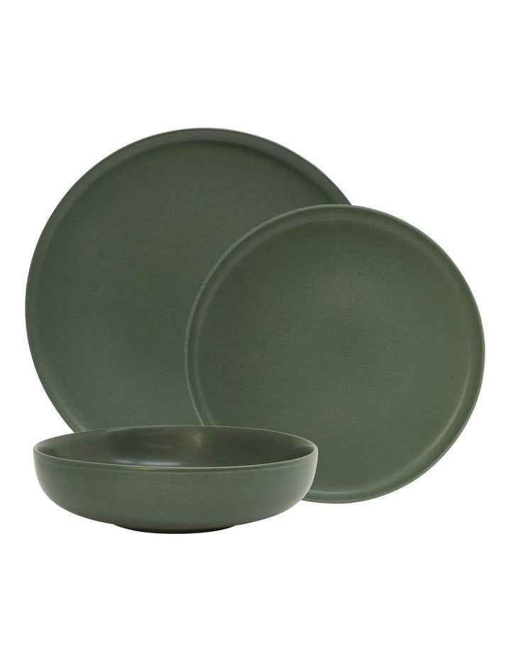 Hue Dinner Set 12 Piece in Kelp