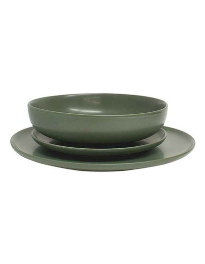 Hue Dinner Set 12 Piece in Kelp