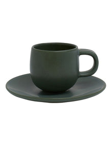 Hue Espresso Cup & Saucer 85ml/12cm in Kelp