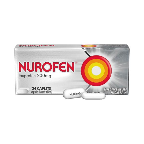 NUROFEN IBUPROFEN 200MG CAPLETS PAIN RELIEF 24 PACK