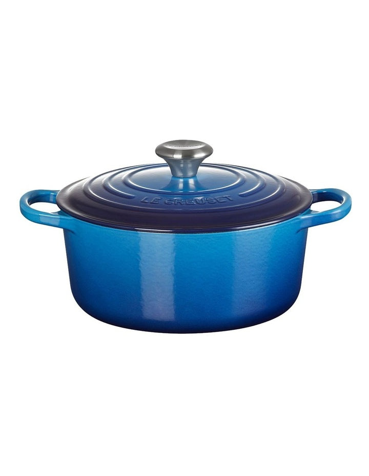 Signature Round Casserole 24cm/ 4.2Lt in Azure Blue