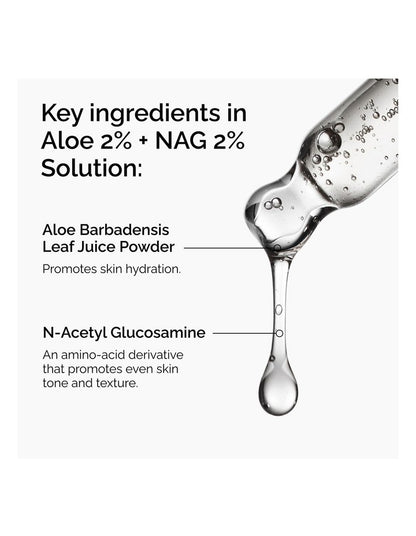 Aloe 2% + NAG 2% Solution - Soothing and Lightweight Hydration for Post-Acne Marks 30ml