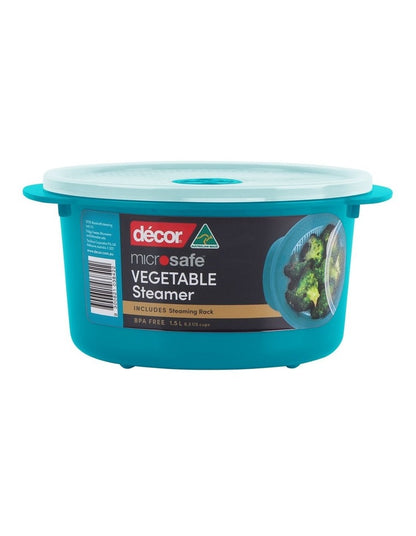 Microsafe Round W Rack White 1.5L in Teal