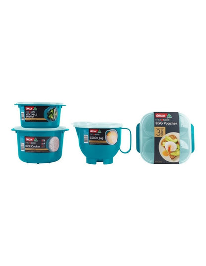 Microsafe Round W Rack White 1.5L in Teal