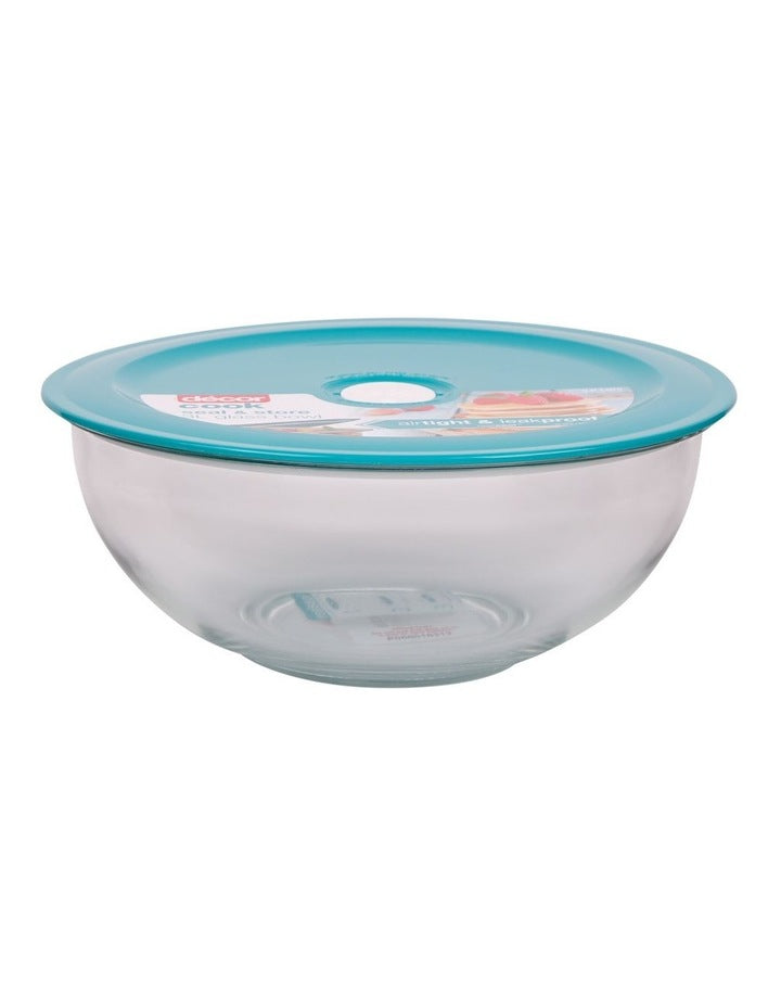 Seal And Store Glass Bowl 3L in Teal