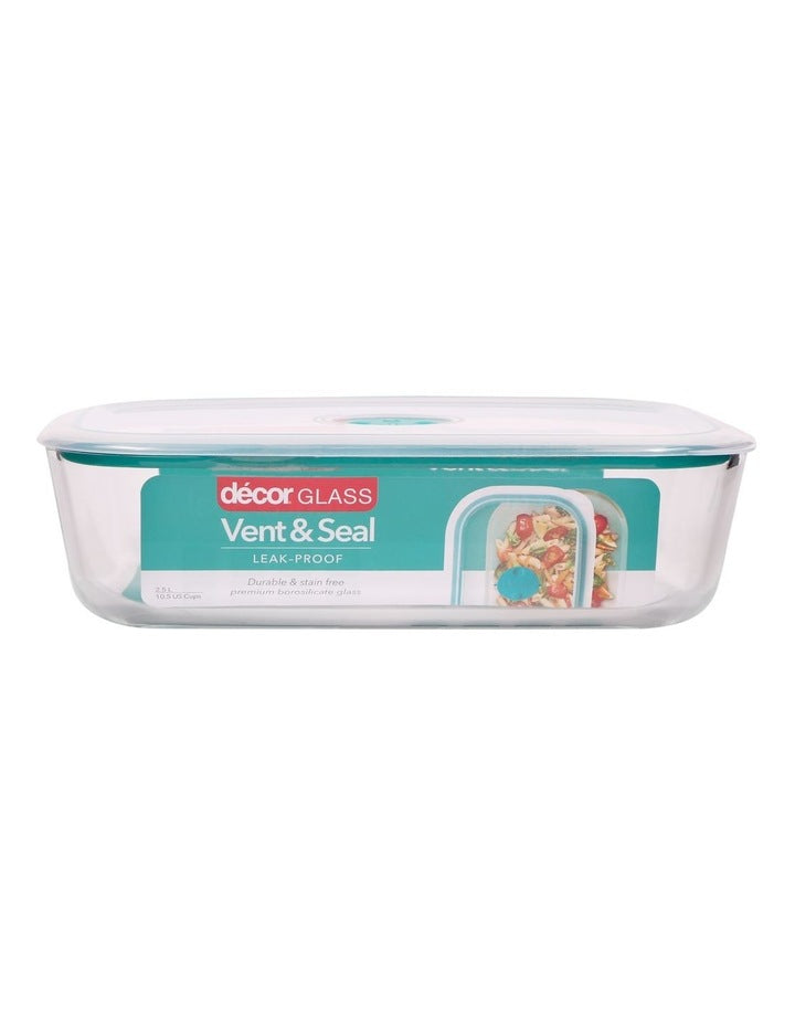 Vent and Seal Glass Oblong 2.5L in Clear