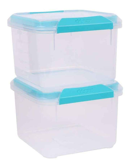 Fresh Seal Clips Square 1.4L 2 Pack in Clear