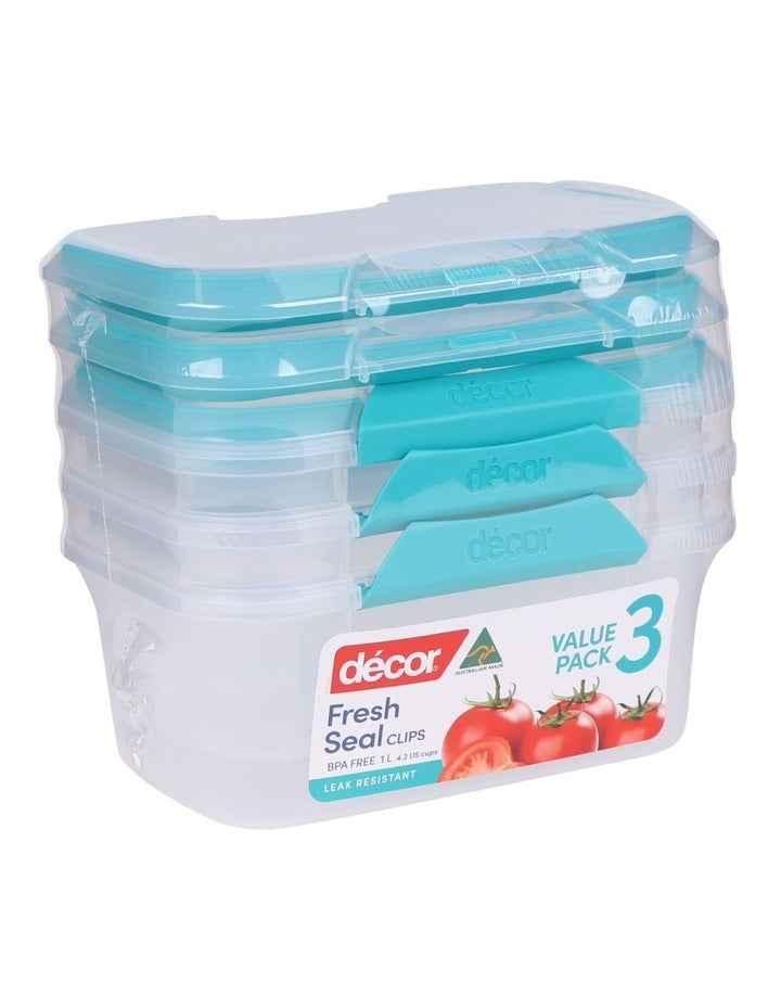 Fresh Seal Clips Oblong 1L 3 Pack in Clear