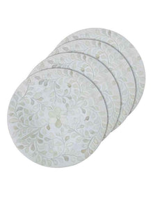 Round Hardboard Placement 4 Pack in Pearl