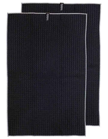 Mega Waffle Microfibre Kitchen Towel 2 Pack in Black