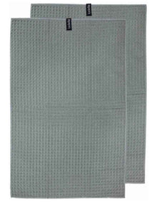 Waffle Microfibre Kitchen Towel 2 Pack - Sage