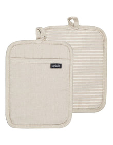 Lennox Pot Holder 2 Pack in Stone