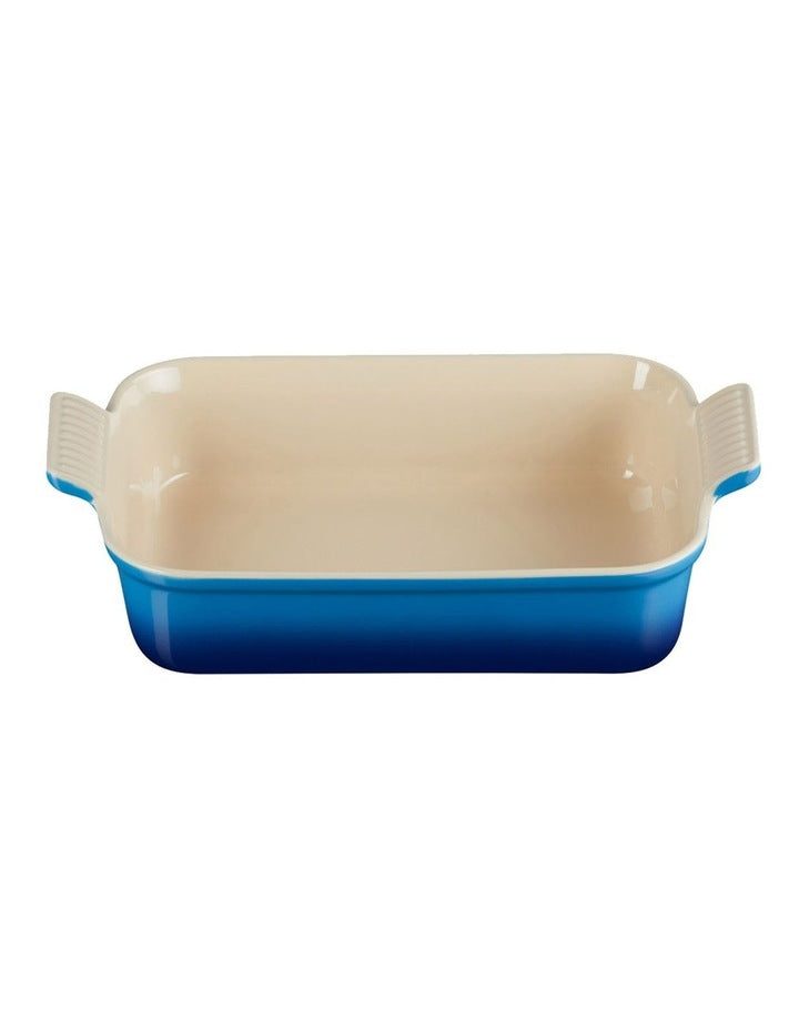 Heritage 26cm Rectangular Deep Dish in Azure Blue