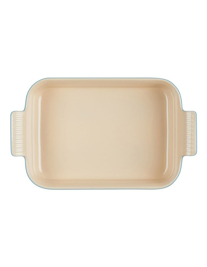 Heritage 26cm Rectangular Deep Dish in Azure Blue