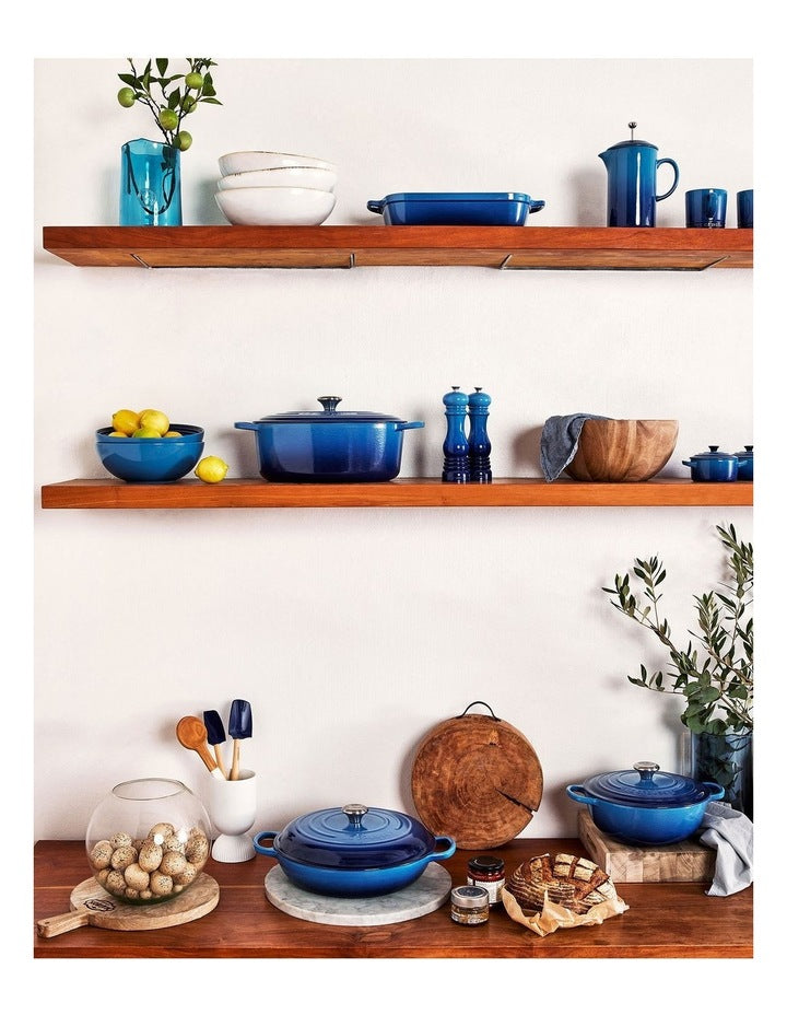 Heritage 26cm Rectangular Deep Dish in Azure Blue
