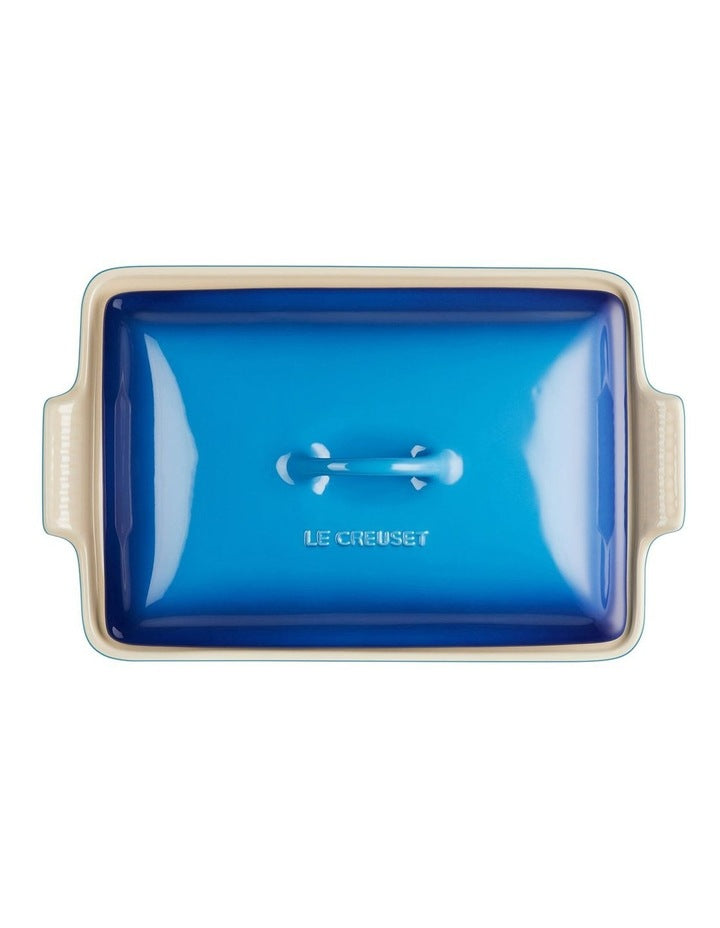 Heritage 33cm Covered Deep Dish in Azure Blue