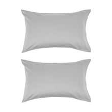 2 Pack 500 Thread Count Australian Grown Cotton Standard Pillowcases - Silver