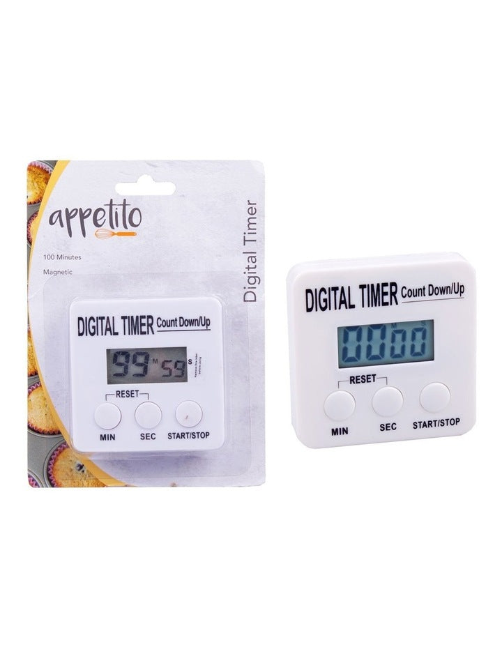 Digital Timer 100 Minutes in White
