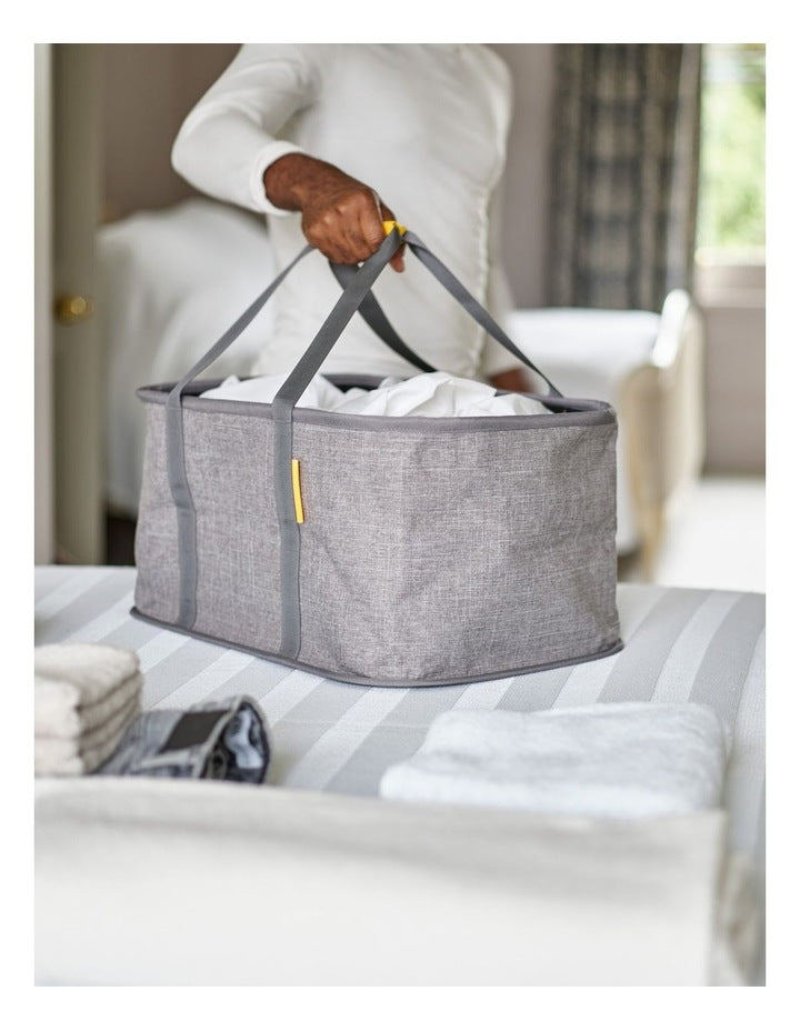 Hold-All Collapsible Laundry Basket in Grey