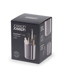 Easy Store Luxe Toothbrush Caddy in Steel