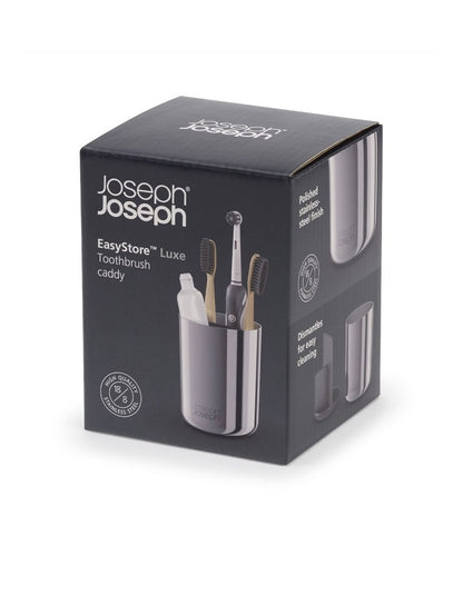 Easy Store Luxe Toothbrush Caddy in Steel