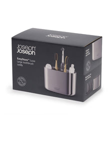 EasyStore Luxe Large Toothbrush Caddy in Steel