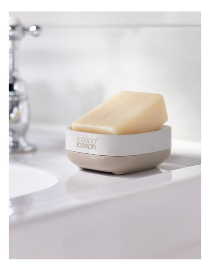 Slim Compact Soap Dish in Ecru