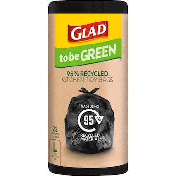 Glad 95% Recycled Kitchen Tidy Bags Large 22 pack