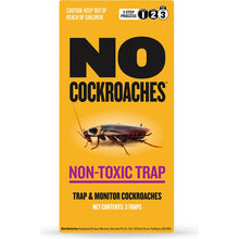 NO Cockroaches Non-Toxic Traps 3 pack