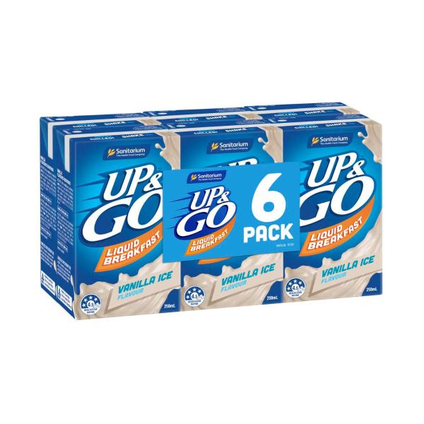 SANITARIUM UP&GO CEREAL 6X250ML:VANILLA ICE:.:1.5 LITRE