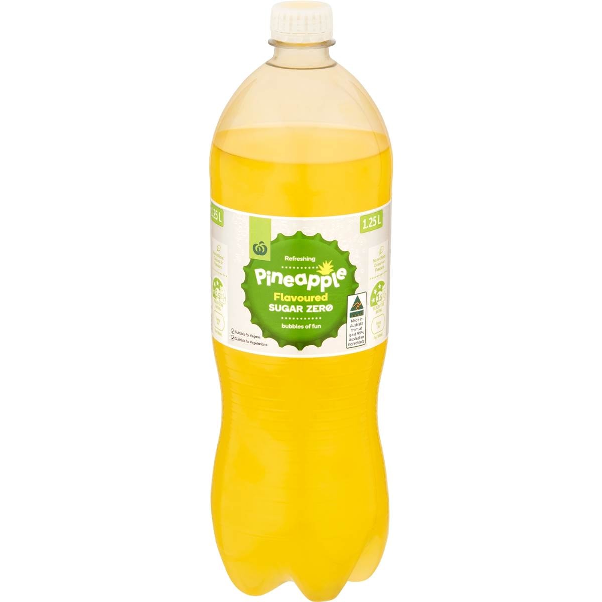 Woolworths Pineapple Zero Sugar Drink 1.25L