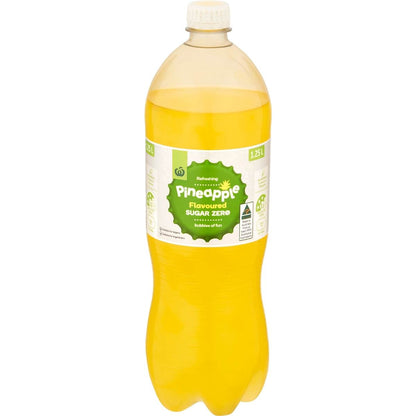 Woolworths Pineapple Zero Sugar Drink 1.25L