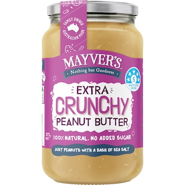Mayver's Extra Crunchy Peanut Butter 375g