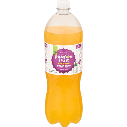 Woolworths Passionfruit Zero Sugar Drink 1.25L
