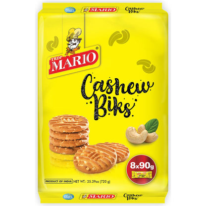 Mario Cashew Biks Biscuits 90g x 8 pack