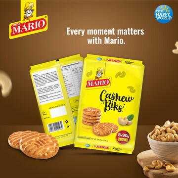 Mario Cashew Biks Biscuits 90g x 8 pack