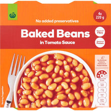 Woolworths Baked Beans In Tomato Sauce 220g x 4 pack