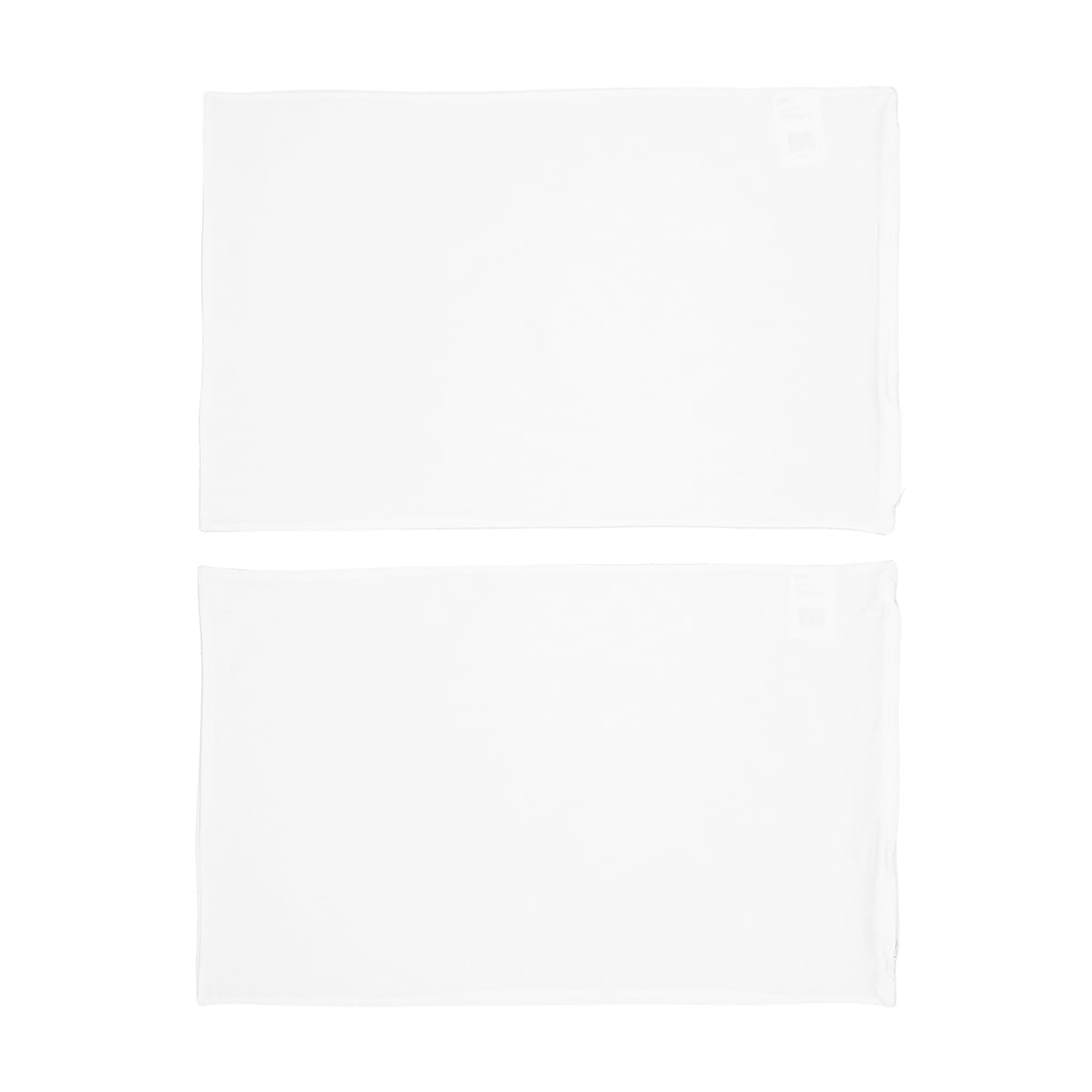 2 Pack Cotton Pillow Protectors - White